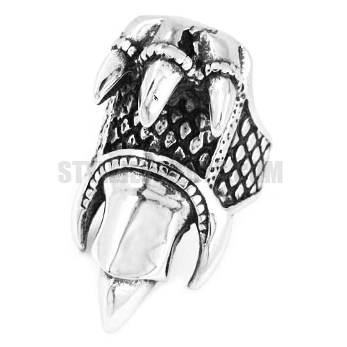 Stainless Steel Jewelry Ring, Gothic Biker Dragon Claw Halloween SWR0346 - Click Image to Close